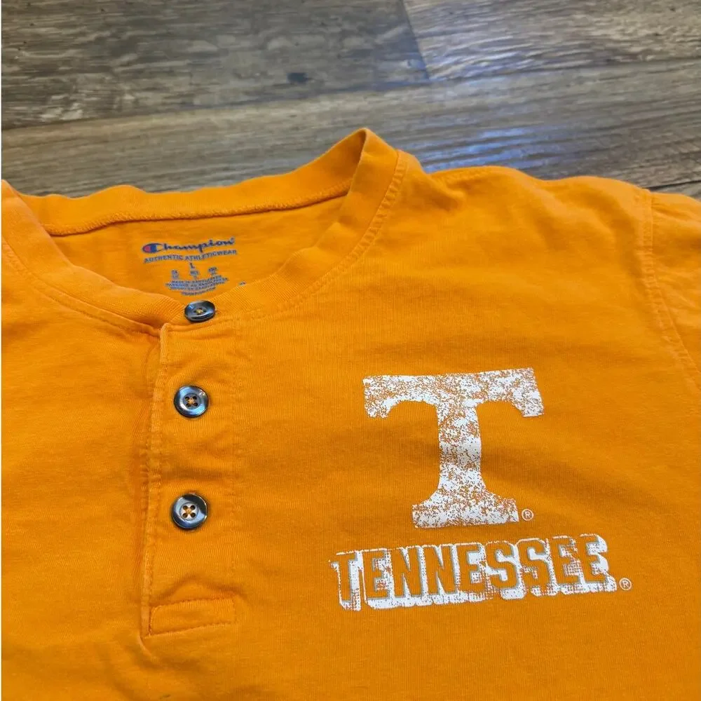 Tennessee Volunteers Orange Champion Henley Tee Shirt - Picture 3 of 6